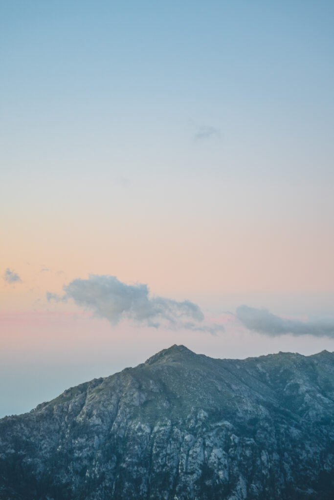 Clouds hanging