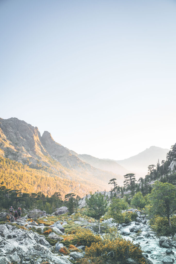 Sunrise on the Corsican landscape