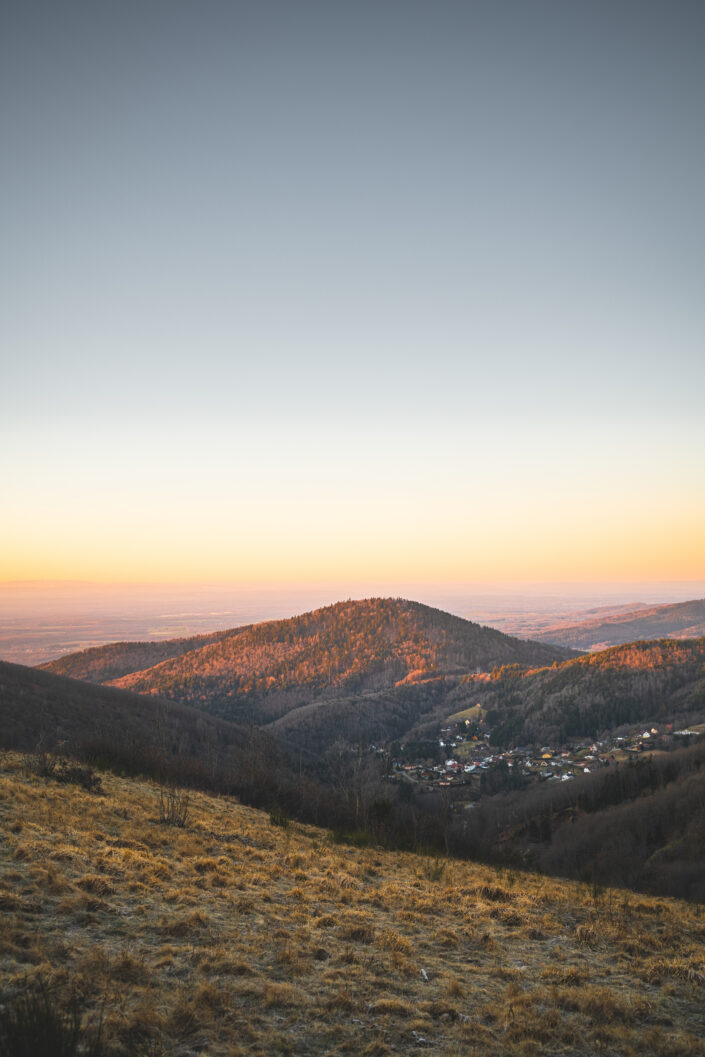 Sunset on a mountain