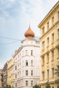 Corner tower in Holešovice