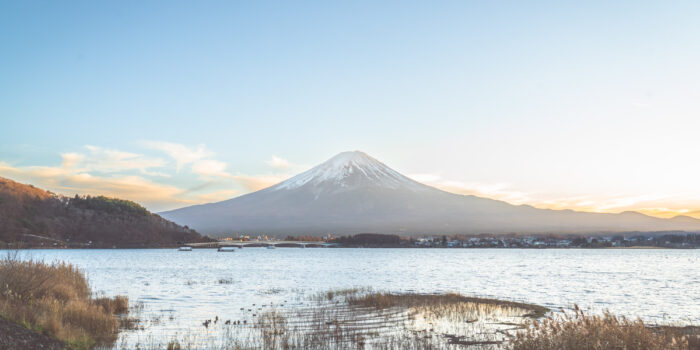 Mount Fuji at dusk