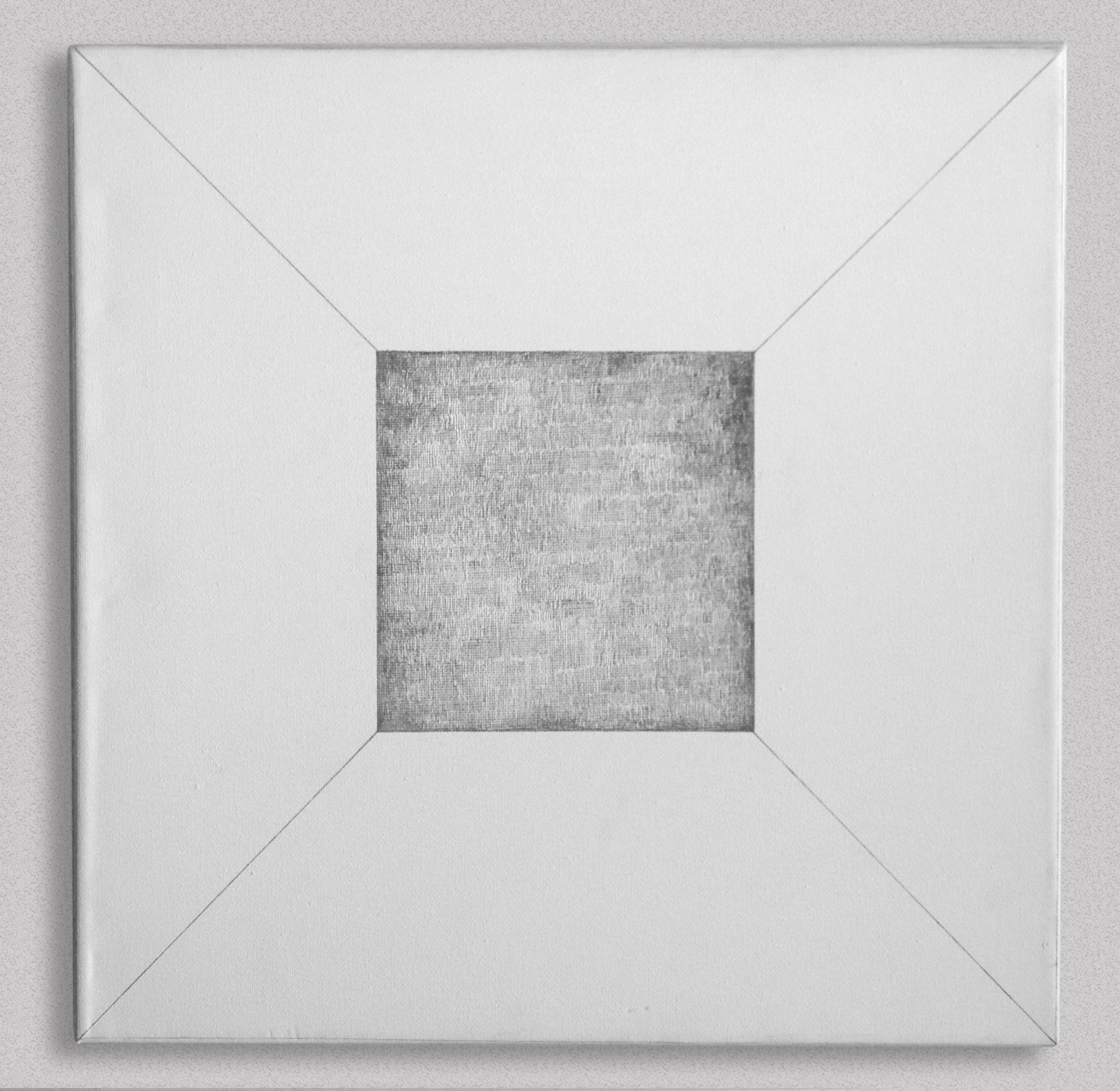 Bottomless white cubic box.