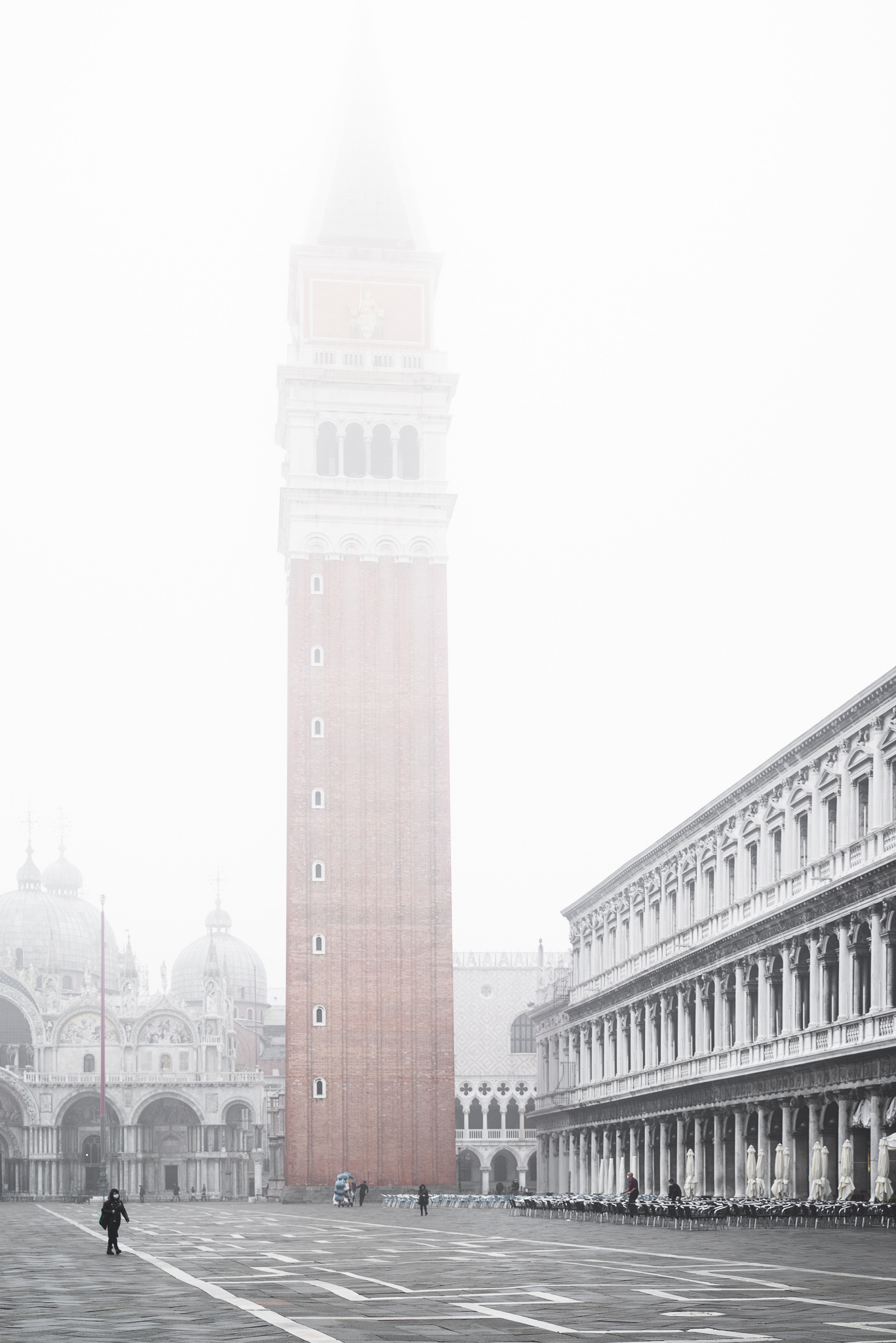 San Marco campanile in the clouds