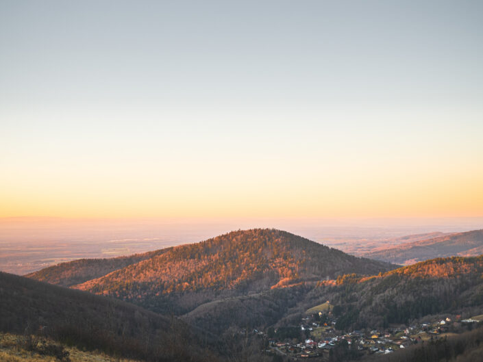 Sunset on a mountain